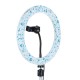 10 inch Portable Stepless Adjustable LED Ring Full Light Makeup Mirror Light Photography Lighting Selfie Ring Lamp with Phone Holder