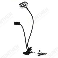 2-in-1 Cell Phone Holder with LED Selfie Ring Light for Live Stream Phone Clip Holder Adjustable Desk Lamp Makeup Light 2-in-1 Cell Phone Holder with LED Selfie Ring Light for Live Stream Phone Clip Holder Adjustable Desk Lamp Makeup Light