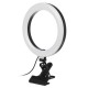 20cm 3 Modes Fill Light Desktop LED Ring Light Selfie Lighting Beauty with Macbook Table Clip for Live Broadcast