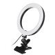 20cm 3 Modes Fill Light Desktop LED Ring Light Selfie Lighting Beauty with Macbook Table Clip for Live Broadcast