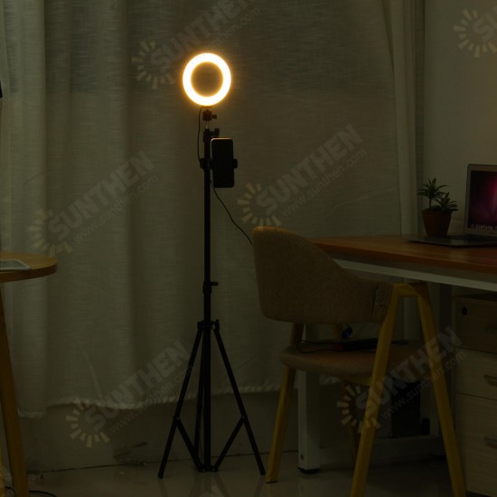 210CM Ring Light Stand Tripod LED Camera Light W/ Cell Phone Holder Lamp 3 MODE