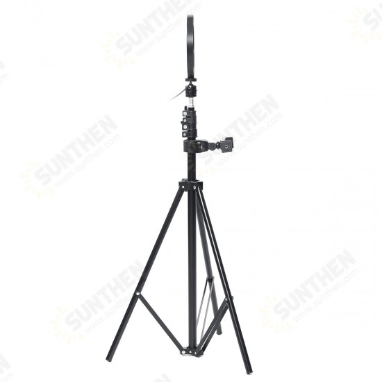 210CM Ring Light Stand Tripod LED Camera Light W/ Cell Phone Holder Lamp 3 MODE