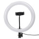 26cm Portable Stepless Adjustable LED Ring Full Light Makeup Mirror Light Photography Lighting Selfie Ring Lamp with Phone Holder