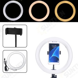 26cm Portable Stepless Adjustable LED Ring Full Light Makeup Mirror Light Photography Lighting Selfie Ring Lamp with Phone Holder 26cm Portable Stepless Adjustable LED Ring Full Light Makeup Mirror Light Photography Lighting Selfie Ring Lamp with Phone Holder