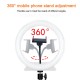 2800-6500K Stepless Dimming RGB Color LED Ring Fill Light Lamp with Phone Clip Photography Lighting