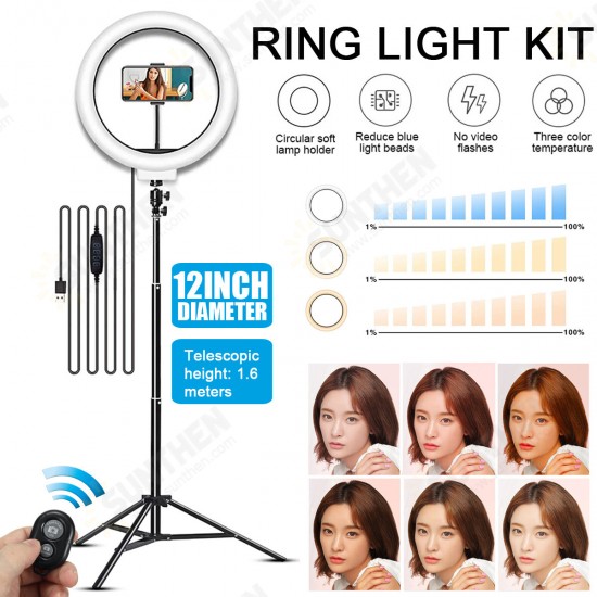 2800-7200K 360° turn to the head Ring Light Kit