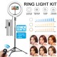 2800-7200K 360° turn to the head Ring Light Kit