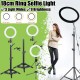 3Light Mode 9 Brightness 7inch LED Ring Fill Light LED Ring Full Light Tripod Stand Live Selfie Holder with USB Plug for YouTube Tiktok VK Vlog Makeup