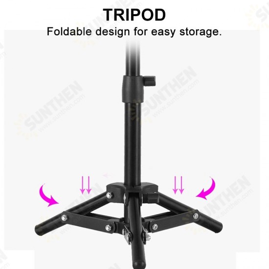 3Light Mode 9 Brightness 7inch LED Ring Fill Light LED Ring Full Light Tripod Stand Live Selfie Holder with USB Plug for YouTube Tiktok VK Vlog Makeup