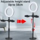 9/16 cm 3 Modes of Color Temperature Ring Fill Light with Dual Mobile Phone Holder YouTube Tiktok Vlog Makeup Live Broadcast Stand for POCO X3 F3