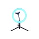 10 Inch LED RGB Fill Light Selfie Colorful Ring Lamp Desktop Landing Live Beauty Lamp for Vlog TikTok Youtube Live Streaming