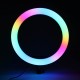 10 inch RGB LED Selfie Ring Fill Light Dimmable Studio Ring Lamp for Beauty Broadcast