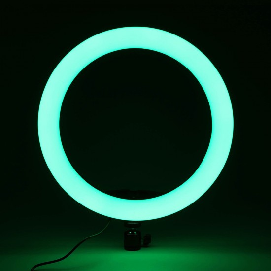 10 inch RGB LED Selfie Ring Fill Light Dimmable Studio Ring Lamp for Beauty Broadcast