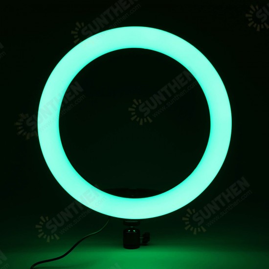 10 inch RGB LED Selfie Ring Fill Light Dimmable Studio Ring Lamp for Beauty Broadcast