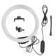 10 inch RGB LED Selfie Ring Fill Light Dimmable Studio Ring Lamp for Beauty Broadcast