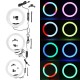 10 inch RGB LED Selfie Ring Fill Light Dimmable Studio Ring Lamp for Beauty Broadcast