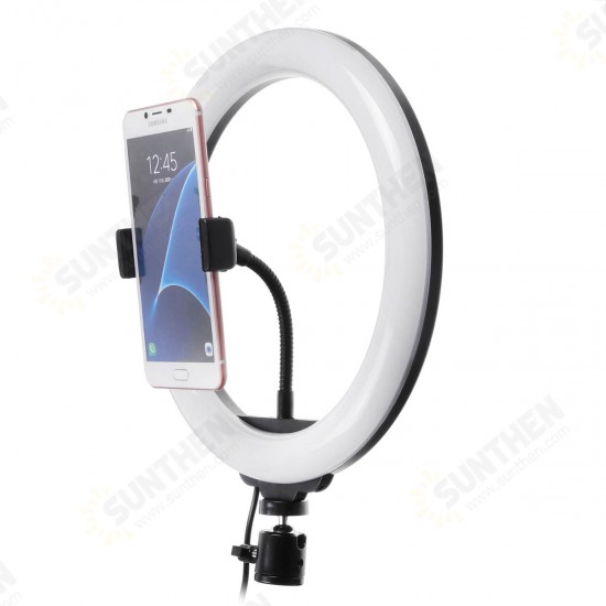 10 inch RGB LED Selfie Ring Fill Light Dimmable Studio Ring Lamp for Beauty Broadcast