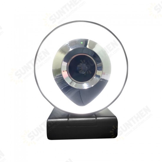 1080P HD USB2.0 Webcam Conference Live Auto Focus Fill-In Light Beauty Computer Camera Built-in Noise Reduction Mic