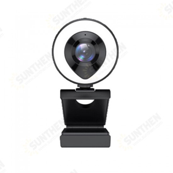 1080P HD USB2.0 Webcam Conference Live Auto Focus Fill-In Light Beauty Computer Camera Built-in Noise Reduction Mic