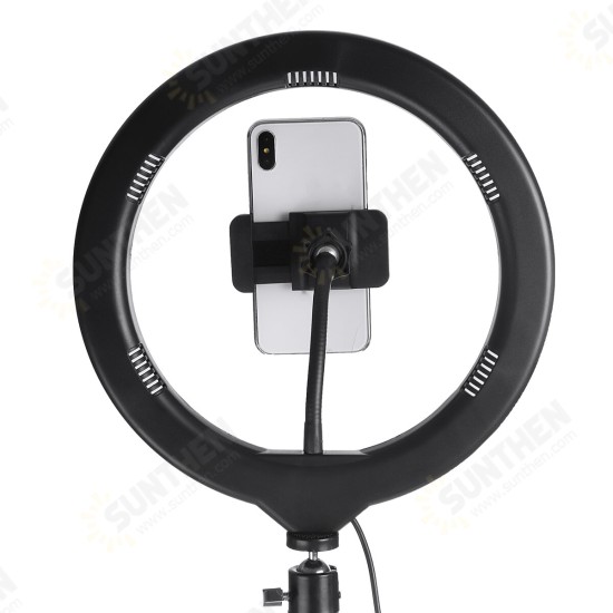 10inch LED Ring Light Portable Telescopic Tripod Fill Light Dimmable Flexible Stand Phone Holder Studio Video Holder