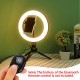 360° Rotation Gimbal Mobile Phone Live Fill Light bluetooth Remote Control USB Powered Desktop Bracket Ring Fill Light Tripod