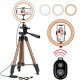 Fill Light Tripod Photography LED Selfie Ring Light Remote Control Ring Lamp For Makeup Video Live