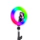 RK-62 RGB 7 Inch Dimmable 3000K-7500K Lamp Tripod Stand Colorful Marguee Anchor Live Streaming Ring Light for Video YouTube Live Tiktok