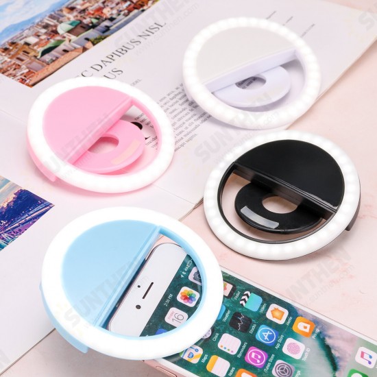 Selfie 36 LEDS Fill Lamp Ring Light Universal Clip 3 levels Brightness For Cell Phone