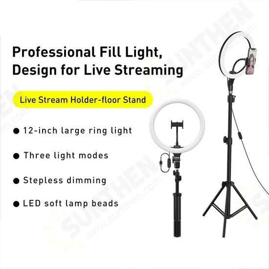 Desktop Live Broadcast Lights Bracket Table Floor Stand 10/12inch Ring Adjustable Floor Stand Two Types Foldable Selfie Lights