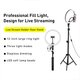 Desktop Live Broadcast Lights Bracket Table Floor Stand 10/12inch Ring Adjustable Floor Stand Two Types Foldable Selfie Lights