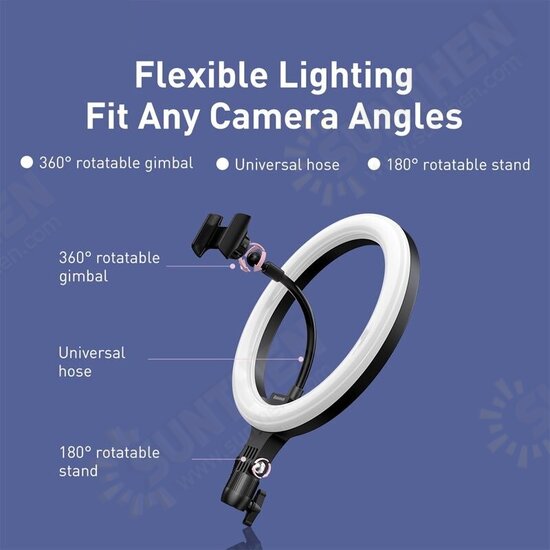 Desktop Live Broadcast Lights Bracket Table Floor Stand 10/12inch Ring Adjustable Floor Stand Two Types Foldable Selfie Lights