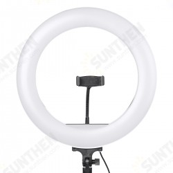 Controllable Portable 2.1m 14 inch Ring Light LED Makeup Ring Lamp USB Selfie Ring Lamp Phone Holder Tripod Stand Photography Lighting