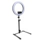 EGL-05 10 inch Ring Light 3 Light Modes 11-Level Brightness Adjustable Fill light Lamp with Phone Clip Trapezoidal Stand for iPhone 13 POCO X3 F3