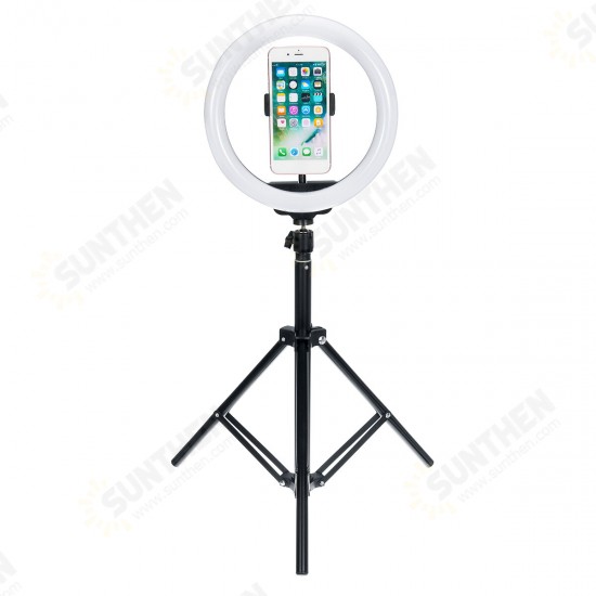 Flash Selfie LED Ring Light Dimmable Tripod Stand Phone Clip Holder for YouTube Tiktok Live Streaming Makeup