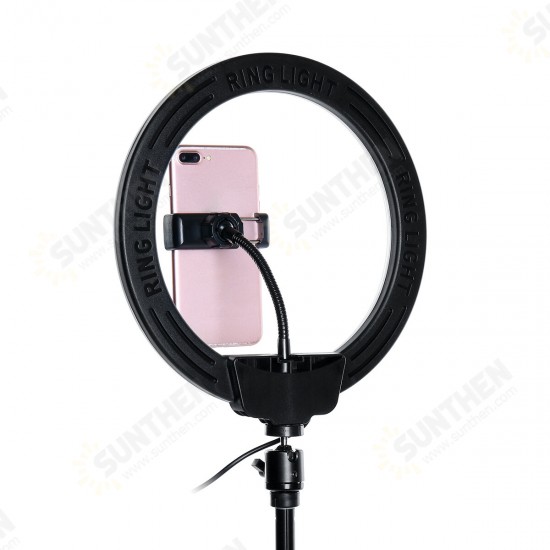 Flash Selfie LED Ring Light Dimmable Tripod Stand Phone Clip Holder for YouTube Tiktok Live Streaming Makeup