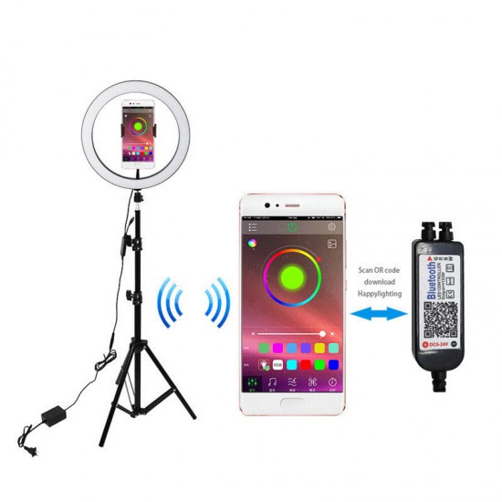 LED Phone Holder Photography Selfie Ring Fill Light Kit Selfie Stick Tripod for Video Makeup Photos