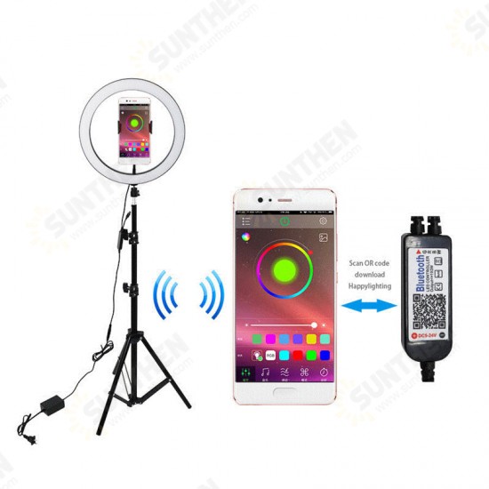 LED Phone Holder Photography Selfie Ring Fill Light Kit Selfie Stick Tripod for Video Makeup Photos