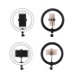 LED Ring Light Studio Fill Light Dimmable Lamp Tripod Stand Phone Clip For Photo Makeup Live Youtube Tiktok Streaming Broadcast