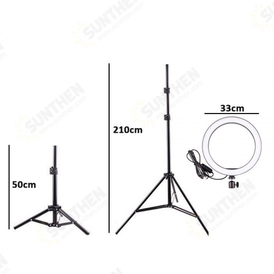 LED Ring Light Studio Fill Light Dimmable Lamp Tripod Stand Phone Clip For Photo Makeup Live Youtube Tiktok Streaming Broadcast