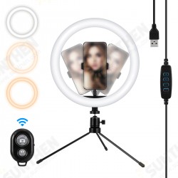 10 inch 3 Color Modes 10 Brightness Levels USB Video Light with 360 Degree Rotation Head Tripod for Tik Tok Youtube Live Streaming 10 inch 3 Color Modes 10 Brightness Levels USB Video Light with 360 Degree Rotation Head Tripod for Tik Tok Youtube Live Streaming