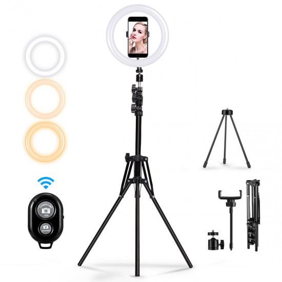 160cm 10 inch 3 Color Modes 10 Brightness Levels USB Video Light Tripod Stand for Tik Tok Youtube Live Streaming