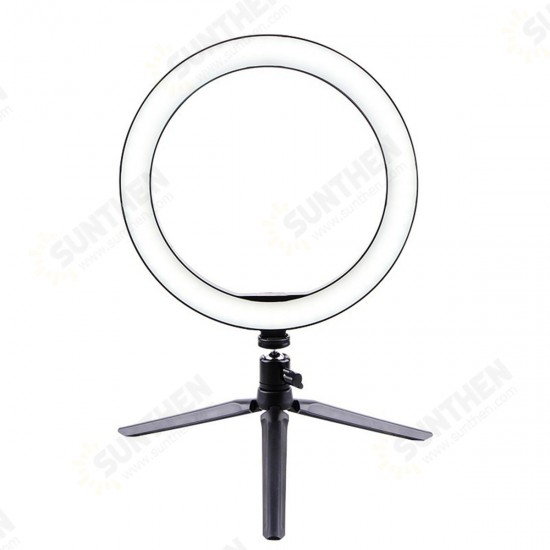 Portable Ring Light LED Makeup Ring Lamp USB Selfie Ring Lamp Phone Holder Tripod Stand Photography Lighting