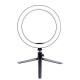 Portable Ring Light LED Makeup Ring Lamp USB Selfie Ring Lamp Phone Holder Tripod Stand Photography Lighting