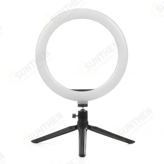 Portable Ring Light LED Makeup Ring Lamp USB Selfie Ring Lamp Phone Holder Tripod Stand Photography Lighting