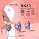 RK30 Mini LED Selfie Flash Light With Camera Lens Fisheye/Macro/Wide Angle Lens 4600K Cell Phone Fill Light Warm+Cold Lights