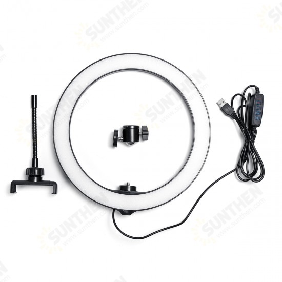 Ring Fill Light Lamp 12W Live Light USB Power Flat Ring Light LED Lamp with Phone Holder