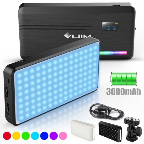 VL61 Mini RGB Video LED Lights Camera Light Lamp For Photography Vlog Fill Light Live 2000mAh 2500K-8500K With Diffuser