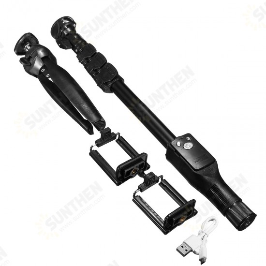 bluetooth Wireless Remote Control Extendable Handheld Selfie Stick Monopod + Tripod for Camera Mobile Phones