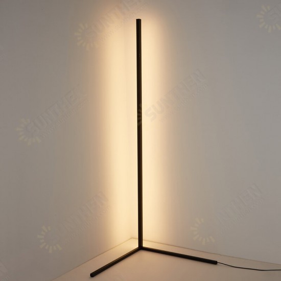 1.1/1.4/1.6M LED Corner Floor Lamp Warm White Black Housing No Flickering