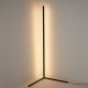 1.1/1.4/1.6M LED Corner Floor Lamp Warm White Black Housing No Flickering